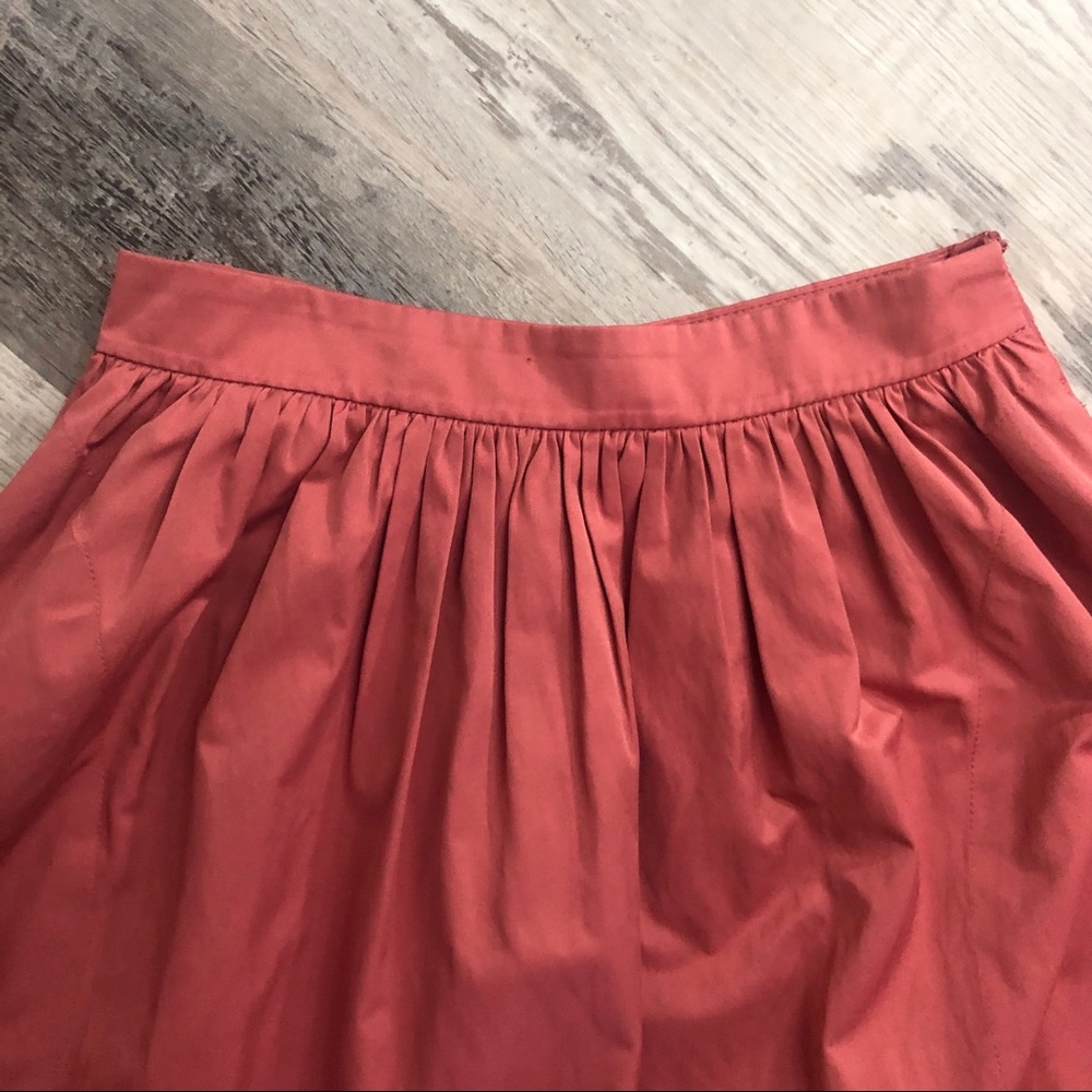 ZARA Salmon Strawberry Pink Midi Modest Skirt - Picture 2 of 5